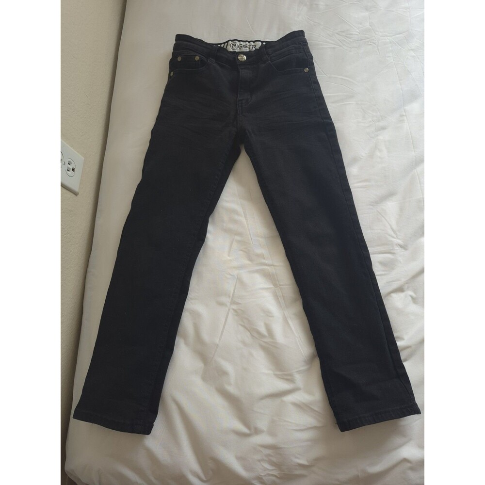 R GSTR Jeans Boys 10  Black Denim Skinny Stretch Casual School G Star Raw